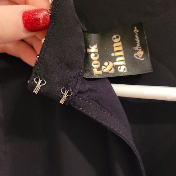 Rock & Shine Beaded High Neck Blouse size Small - Picture 9 of 9